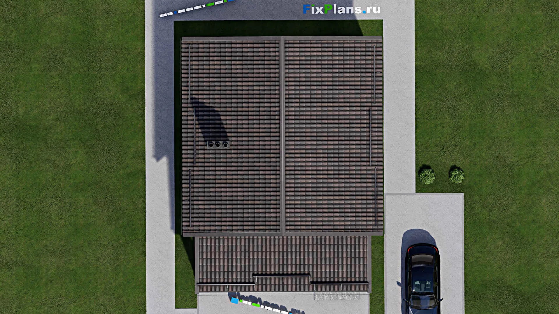 F-5273 - Проект дома с мансардой 9 на 12, площадью 140 м² с террасой, балконом и 3 спальнями