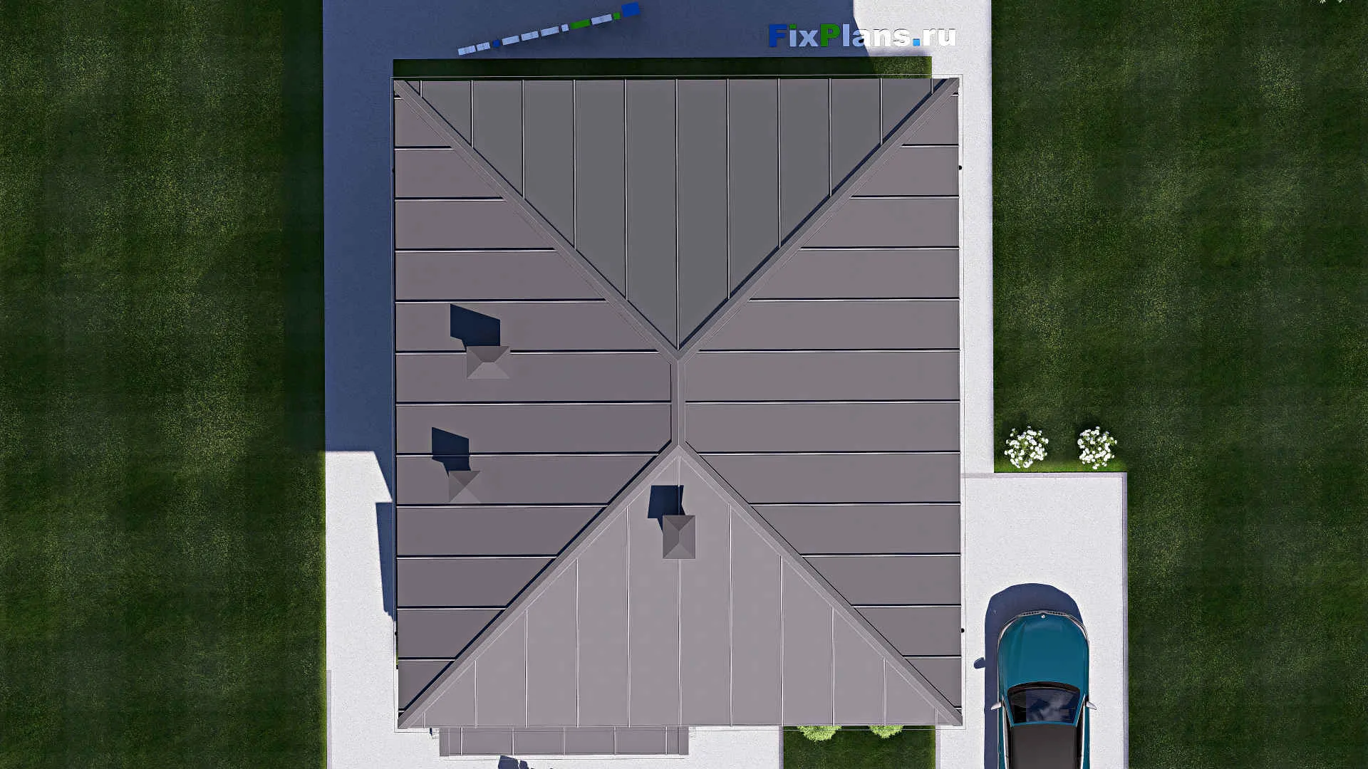 F-17837 - Проект двухэтажного дома 10 на 13, площадью 170 м² с 5 спальнями