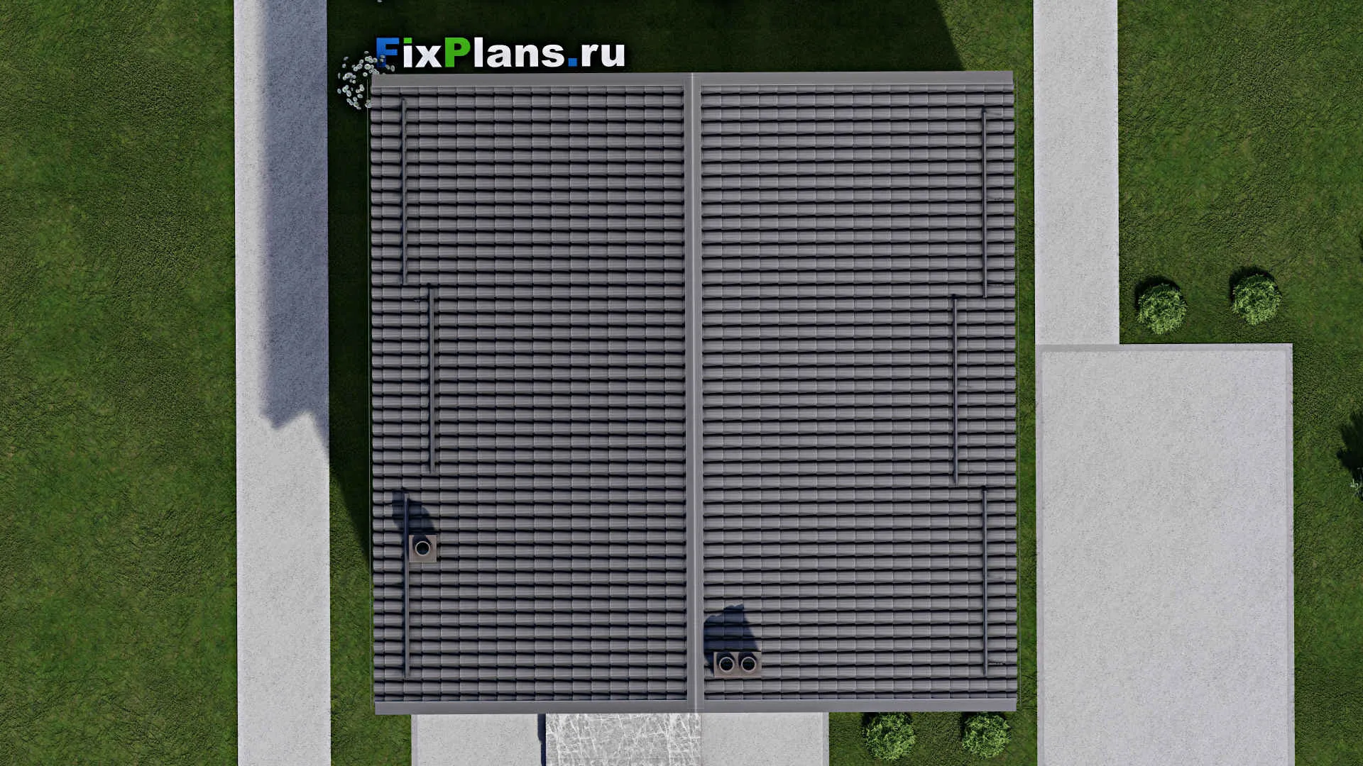 F-4022 - Проект дома с мансардой 10 на 10, площадью 130 м² с балконом и 4 спальнями