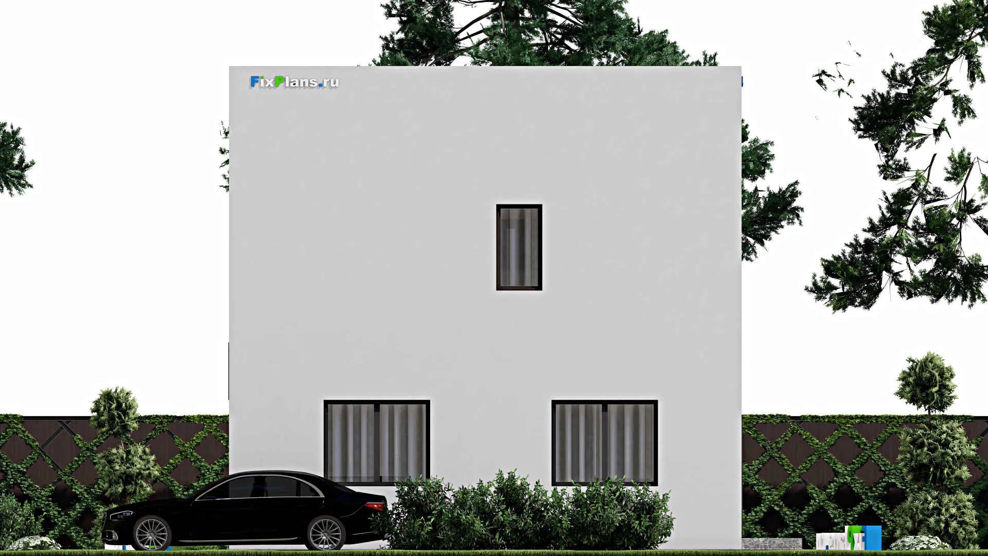 F-11132 - Проект двухэтажного дома 10 на 13, площадью 160 м² с балконом и 4 спальнями