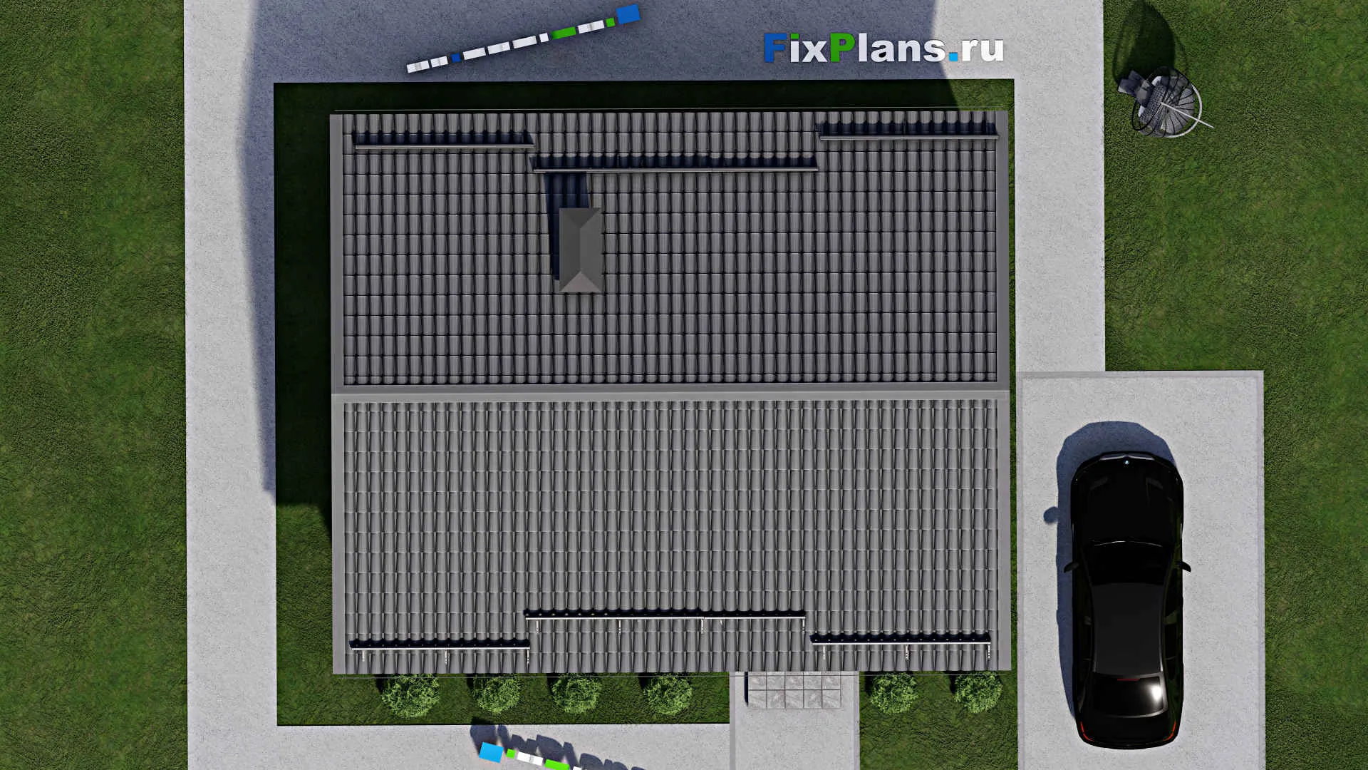 F-3284 - Проект одноэтажного дома 9 на 11, площадью 70 м² с 2 спальнями
