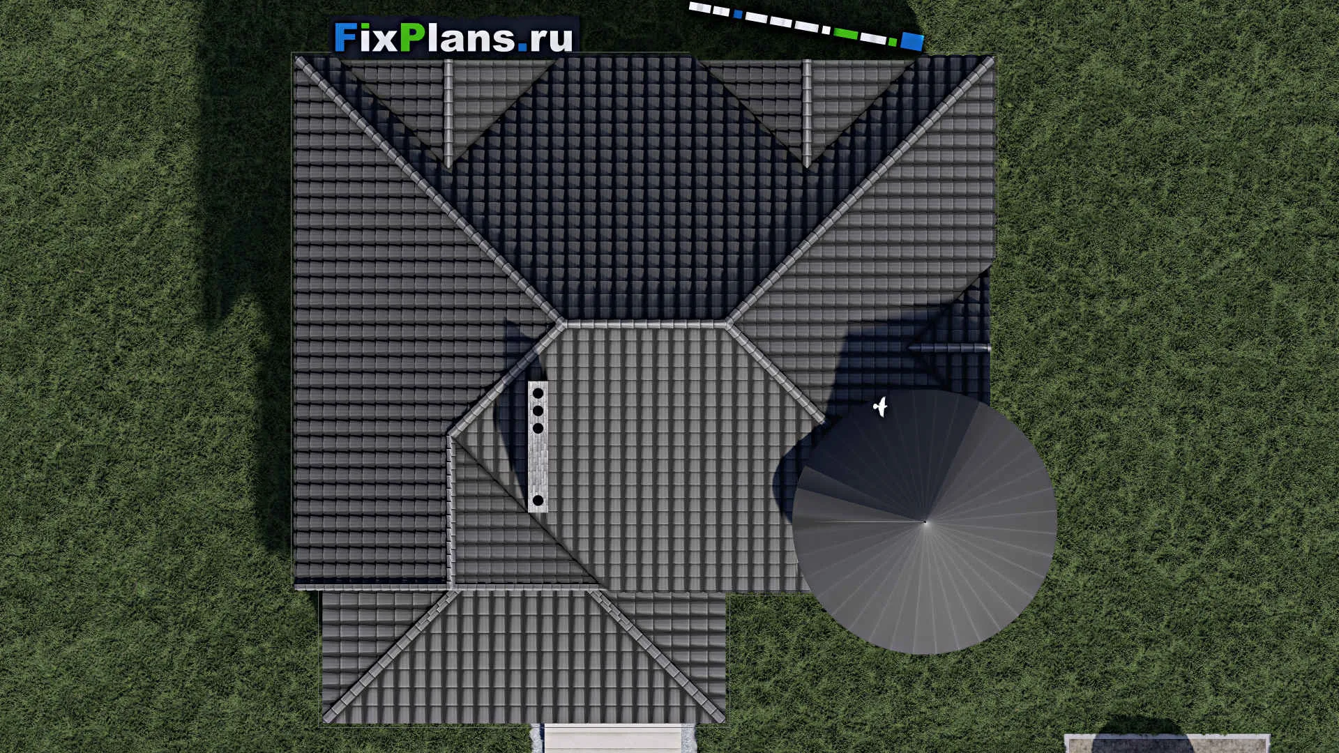F-1025 - Проект дома с мансардой 10 на 13, площадью 170 м² с террасой и 4 спальнями