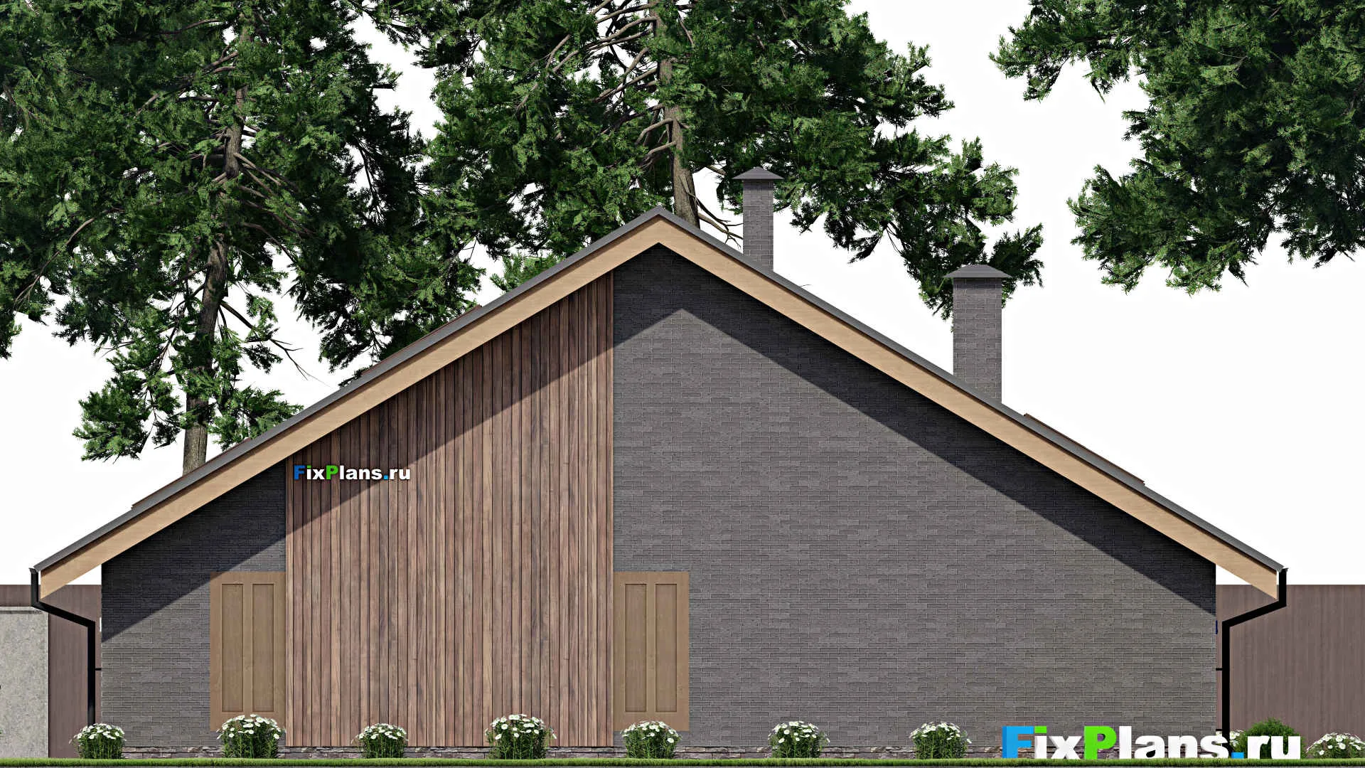 F-11429 - Проект бани 13 на 15, площадью 140 м² с терассой и санузлом