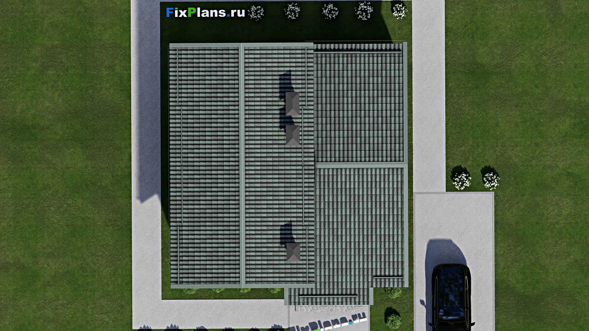 F-6983 - Проект дома с мансардой 11 на 13, площадью 140 м² с 5 спальнями