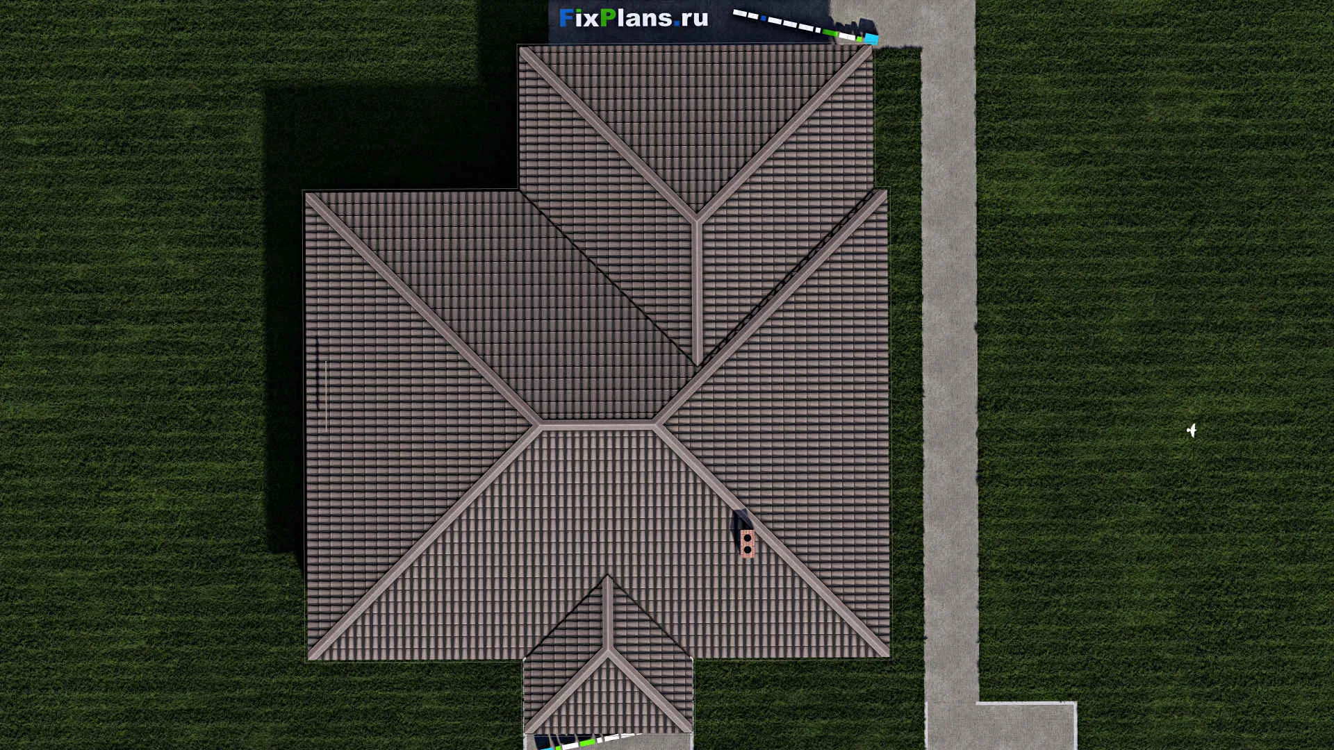 F-0701 - Проект одноэтажного дома 12 на 15, площадью 170 м² с террасой и 3 спальнями