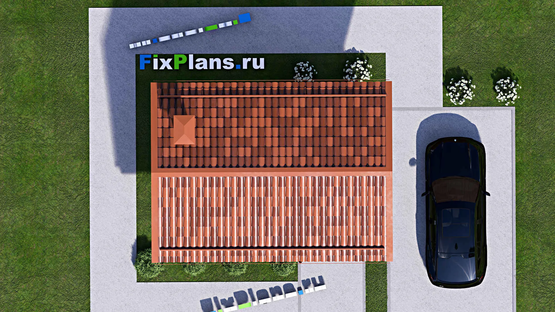 F-15695 - Проект бани 5 на 7, площадью 20 м² с комнатой отдыха